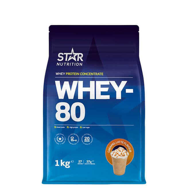 Whey-80 Vassleprotein 1 kg. Caramel Latte