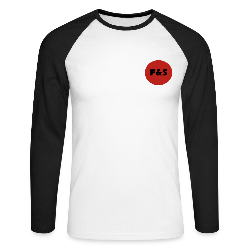 F&S Långärmad baseball t-shirt - white/black