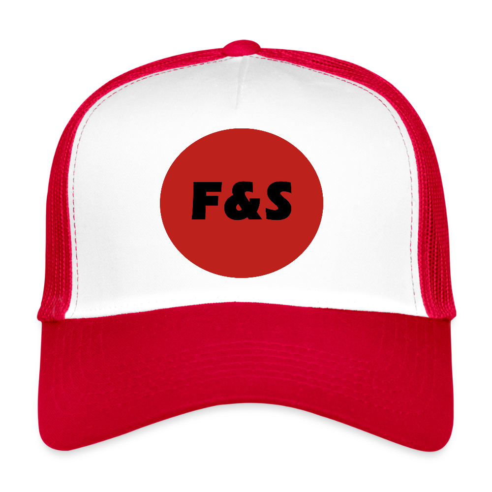 Trucker Cap - white/red