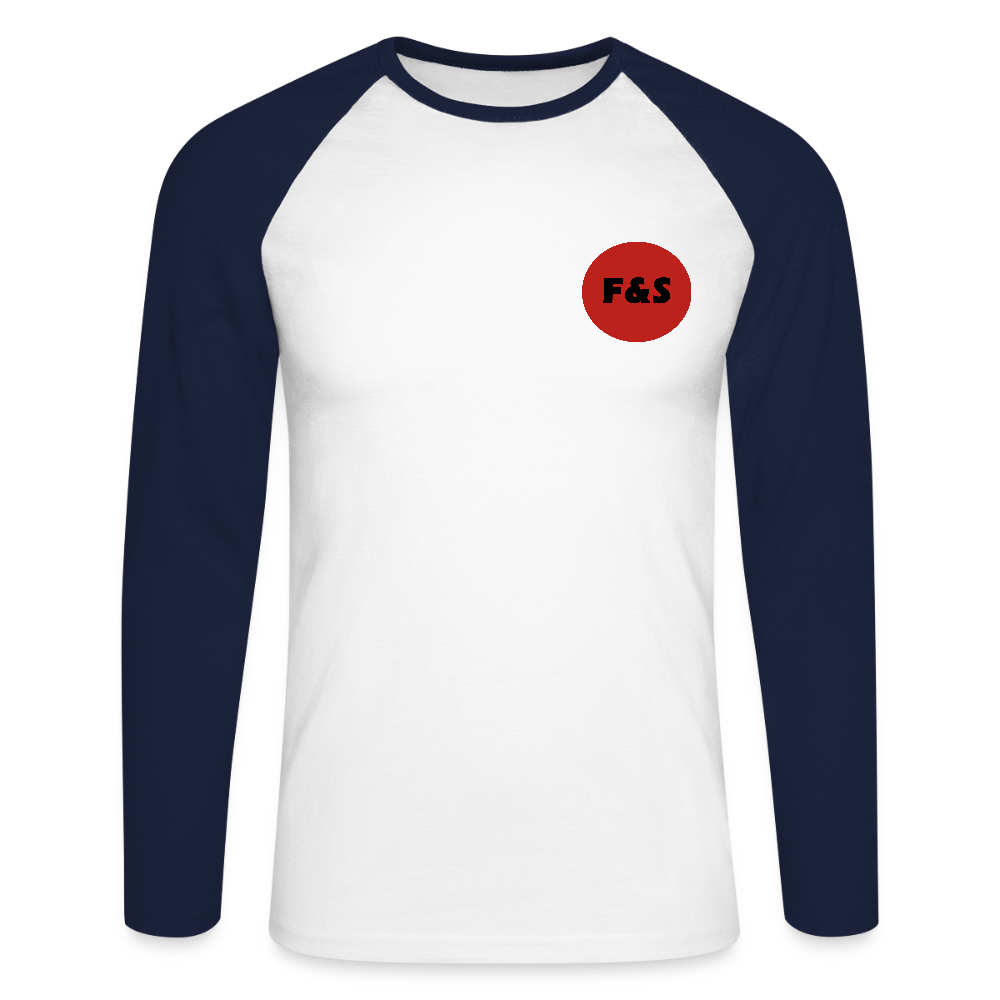F&S Långärmad baseball t-shirt - white/navy