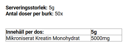 Creatine Monohydrat 250g